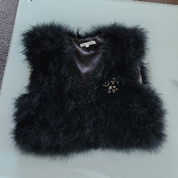 Ambre Babzoe Genuine Turkey  Down Jeweled Vest - Picture 5 of 13